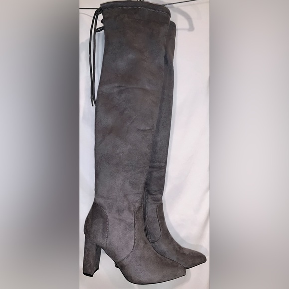 Dream Pairs Above Knee Boots Block Heel - Gray - Size 7 - NWOT - Picture 2 of 9